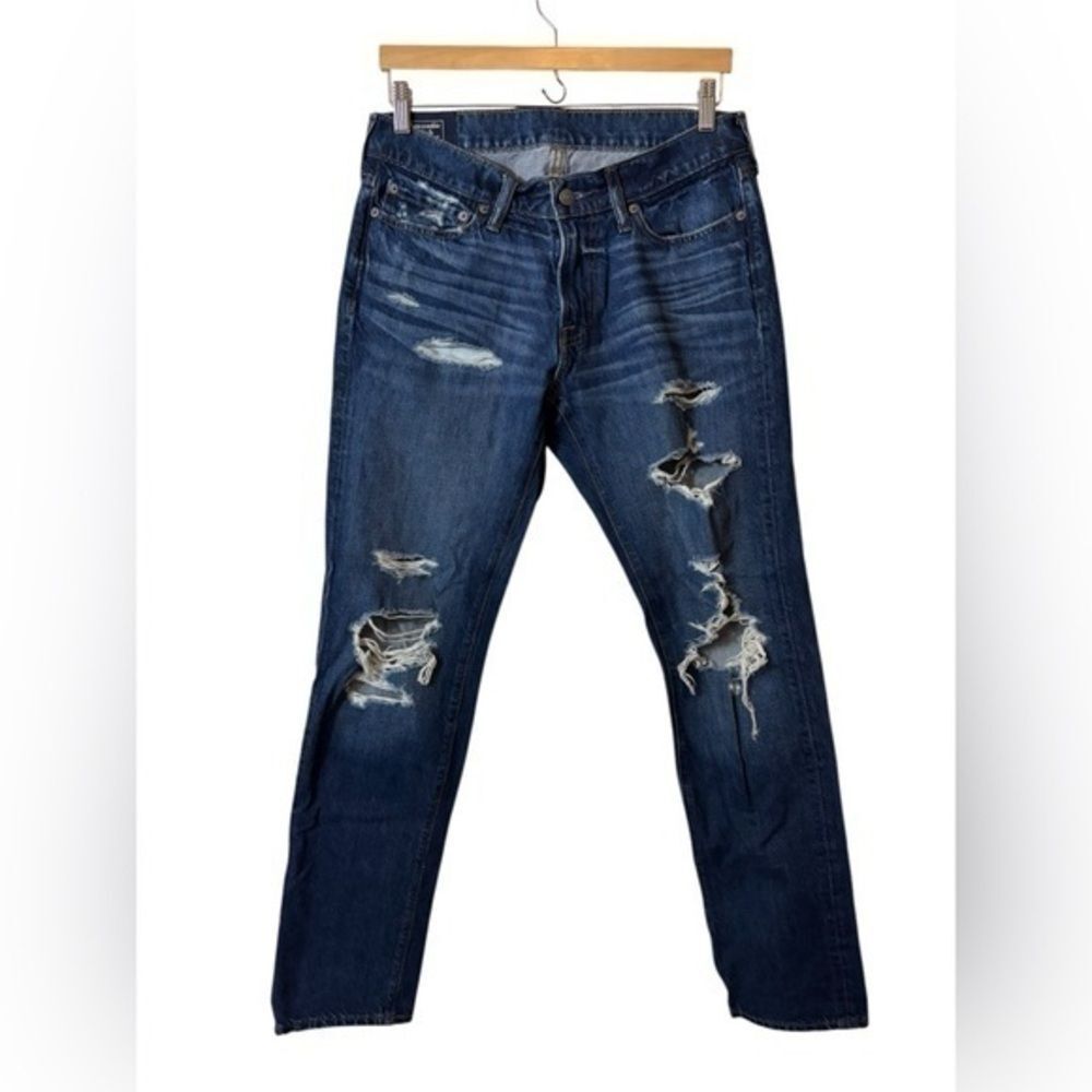 ABERCROMBIE & FITCH | denim blue jeans Langdon 29X30 29 X 30 distressed